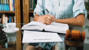 african-american-woman-writing-book-table-with-cup-document_23-2148042562